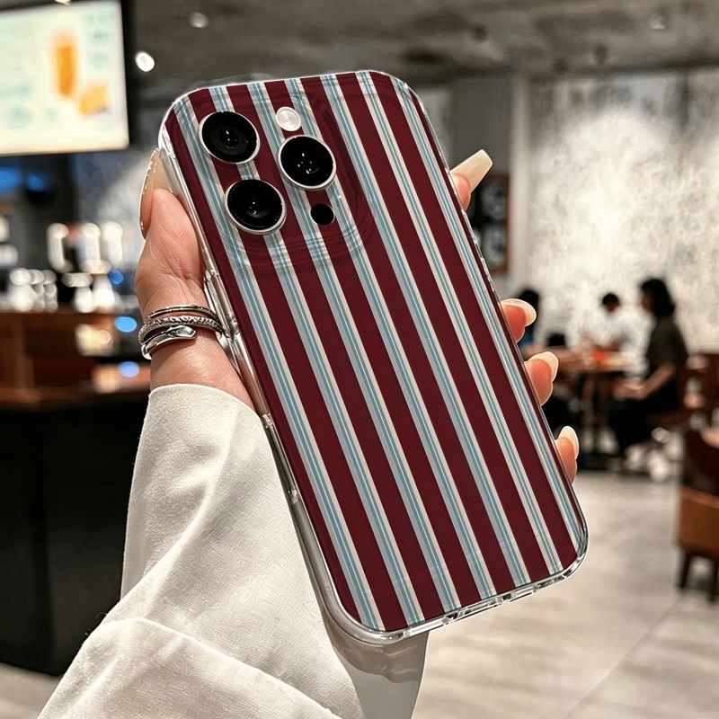 Bordo Mavi Çizgili Desenli Yum - Apple Iphone 15 Pro Max incelemesi ve fiyatı
